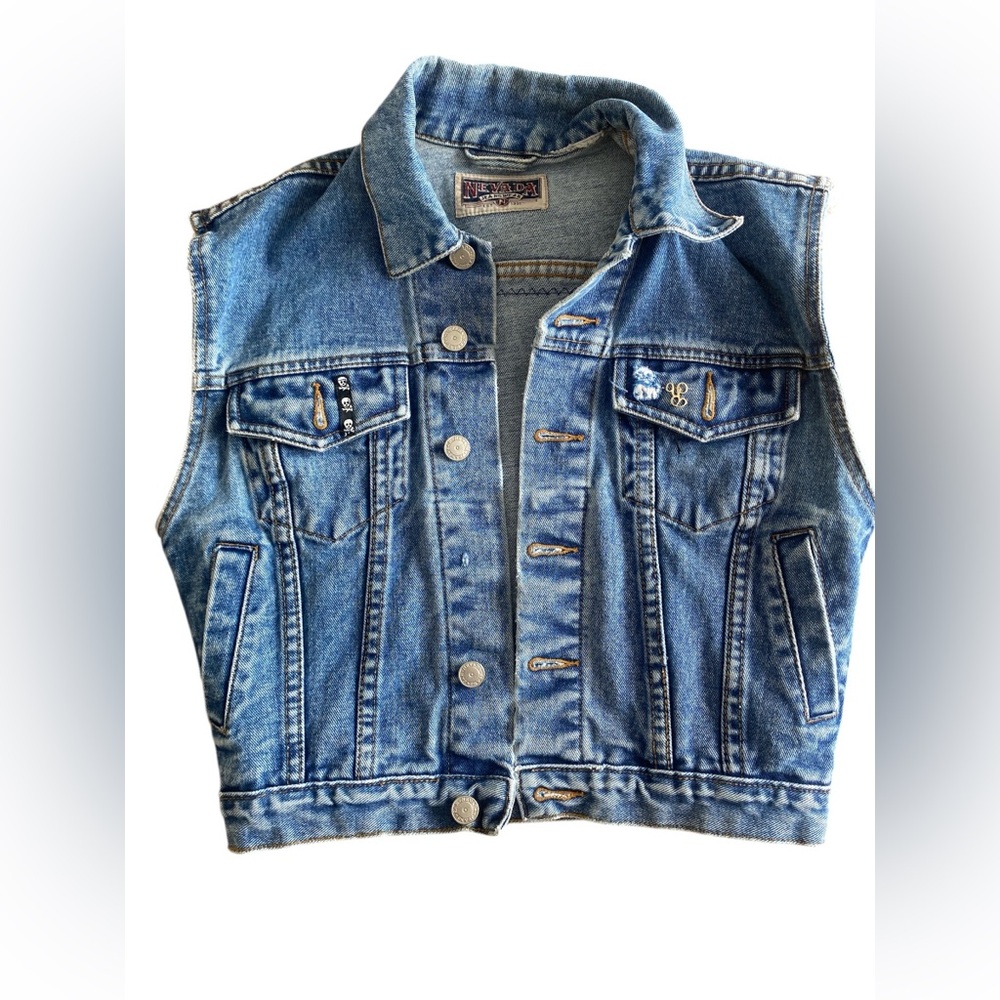 Vintage Nevada Light Wash Denim Vest